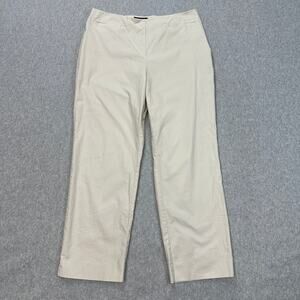 Ann Taylor Petites Dress Pants Womens Size 10P Khaki Straight Leg Trouser Career